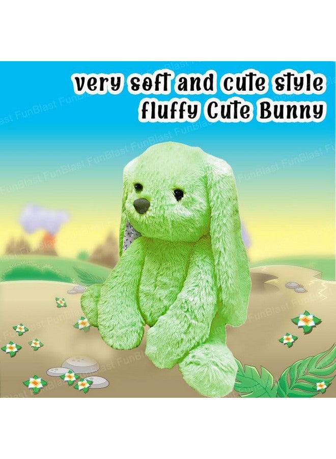 فنبلاست ألعاب محشوة على شكل أرنب من فن بلاست للأطفال - ألعاب ناعمة للأطفال، لعبة ناعمة على شكل أرنب، أرنب ناعم منفوش، هدايا إرجاع للأطفال، لعبة محشوة لطيفة للأطفال، لعبة ناعمة لتزيين المنزل - 30 سم (أخضر بحري) - Image 3