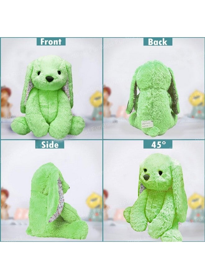 فنبلاست ألعاب محشوة على شكل أرنب من فن بلاست للأطفال - ألعاب ناعمة للأطفال، لعبة ناعمة على شكل أرنب، أرنب ناعم منفوش، هدايا إرجاع للأطفال، لعبة محشوة لطيفة للأطفال، لعبة ناعمة لتزيين المنزل - 30 سم (أخضر بحري) - Image 2
