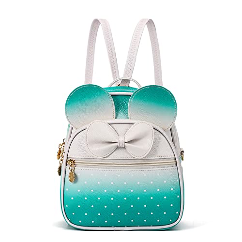 KL928 Girls Mini Backpack Bowknot Polka Dot Cute Small Daypacks Convertible Shoulder Bag Purse for Women - Image 1