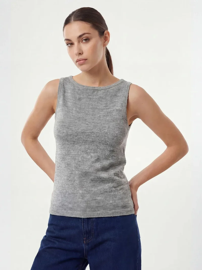 BIG DART BDART Ribbed Sleeveless Crew Neck Tank Top