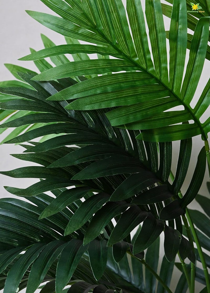 Blooming Floret Artificial Areca Palm for Home DecorOffice DecorGifting Big Ornamental Plant with Basic Black Pot 18 Leaves 82 cm Tall Natural Looking Indoor Plant - Image 4