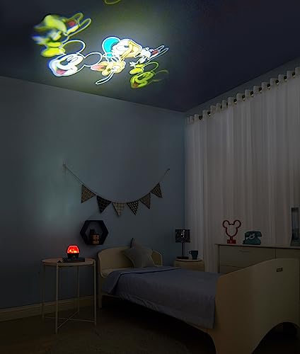 Idea Nuova Disney Mickey Mouse Kids Lamp & Nightlight – Scene Projector with Soft Glow – Fun Bedroom Décor for Toddlers & Children – Battery Operated - Image 4