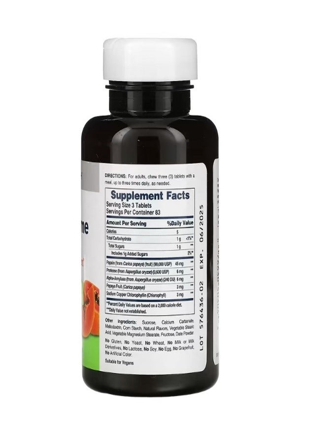 Papaya Enzyme with Chlorophyll 250 Chewable Tablets - pzsku/Z88D5D5E6C4CBB00E387AZ/45/_/1679297551/eab5fa4b-0756-42f4-a80c-4d142043ff72