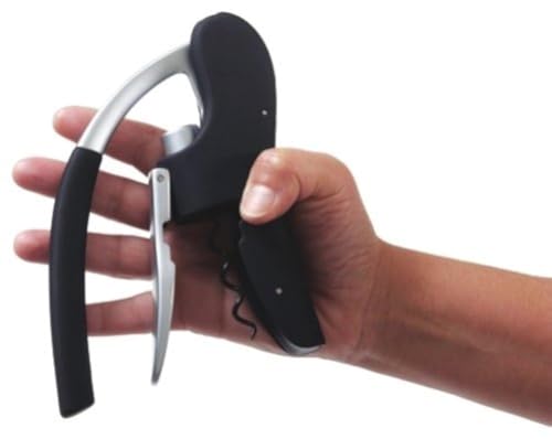 Franmara Black Stainless Steel Lever Style Speed-Pull Decorker with Built-in Foil Cutter - Image 5