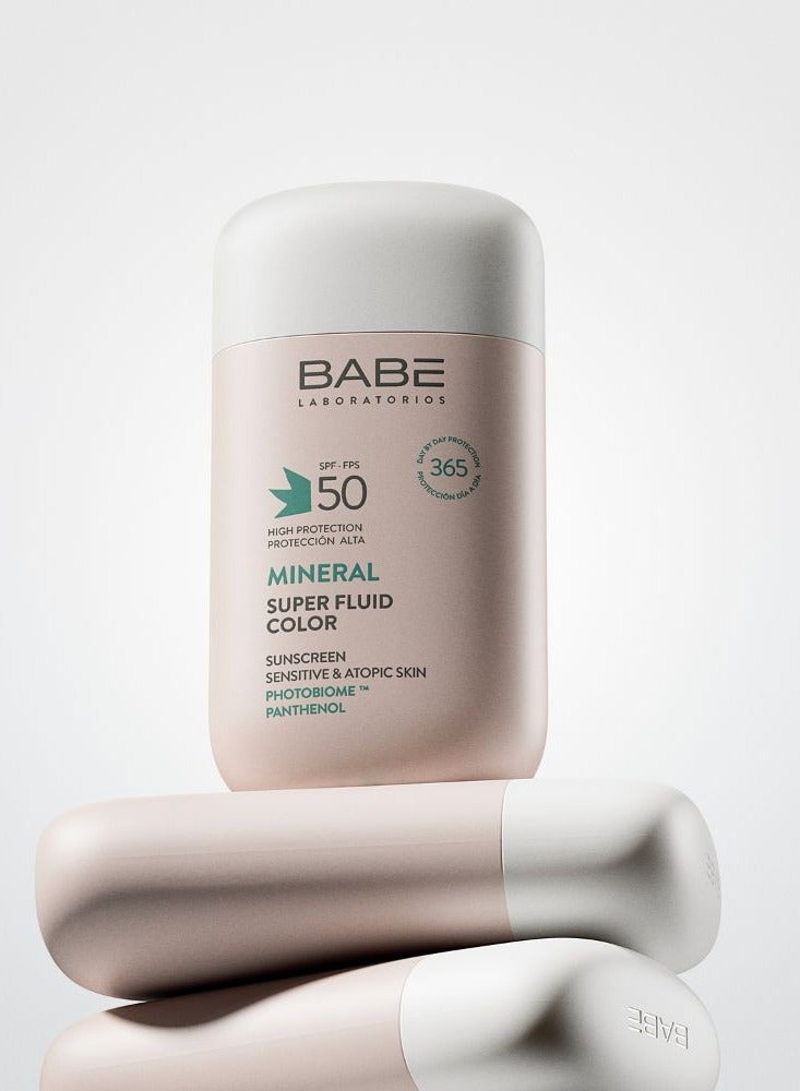 Babe Laboratorios Babé Super Fluid Mineral Sunscreen SPF50 for Sensitive and Atopic Skin Color 50ml - Image 4