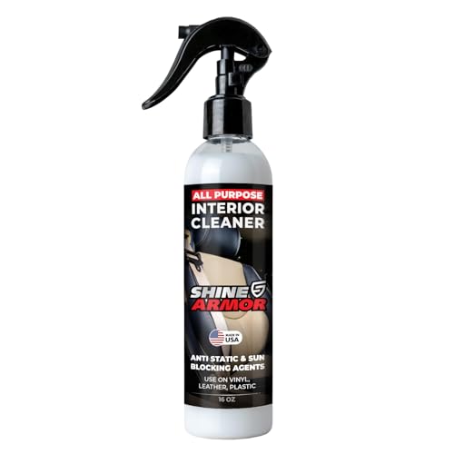 SHINE ARMOR Car Interior Cleaner for Vehicle Detailing, Cleans and Protects Your Dashboard, Seats, Upholstery, Leather, Plastic, Vinyl, and More - 8 Fl Oz - Image 1