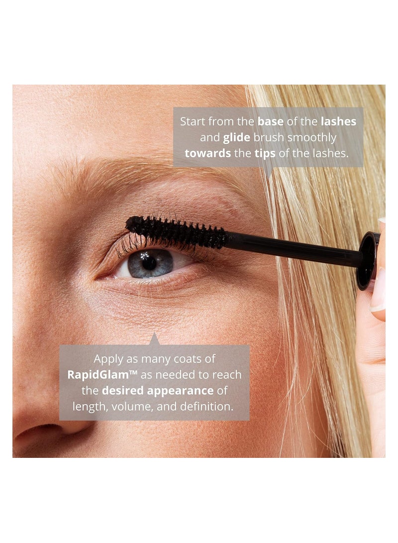 Rapidlash Rapid Glam Volume Boost Serum Mascara, 0.14 oz (4 g), Black  - Image 5