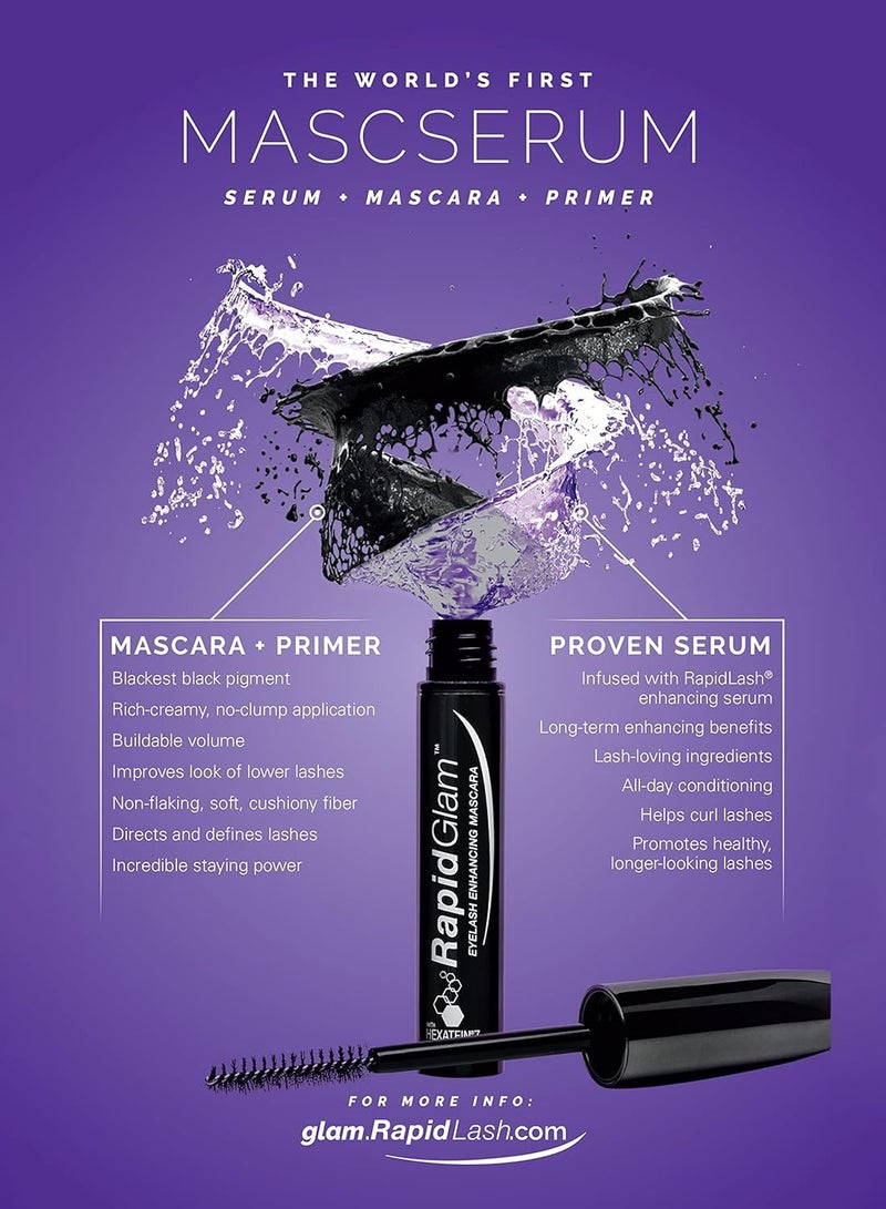 Rapidlash Rapid Glam Volume Boost Serum Mascara, 0.14 oz (4 g), Black  - Image 4