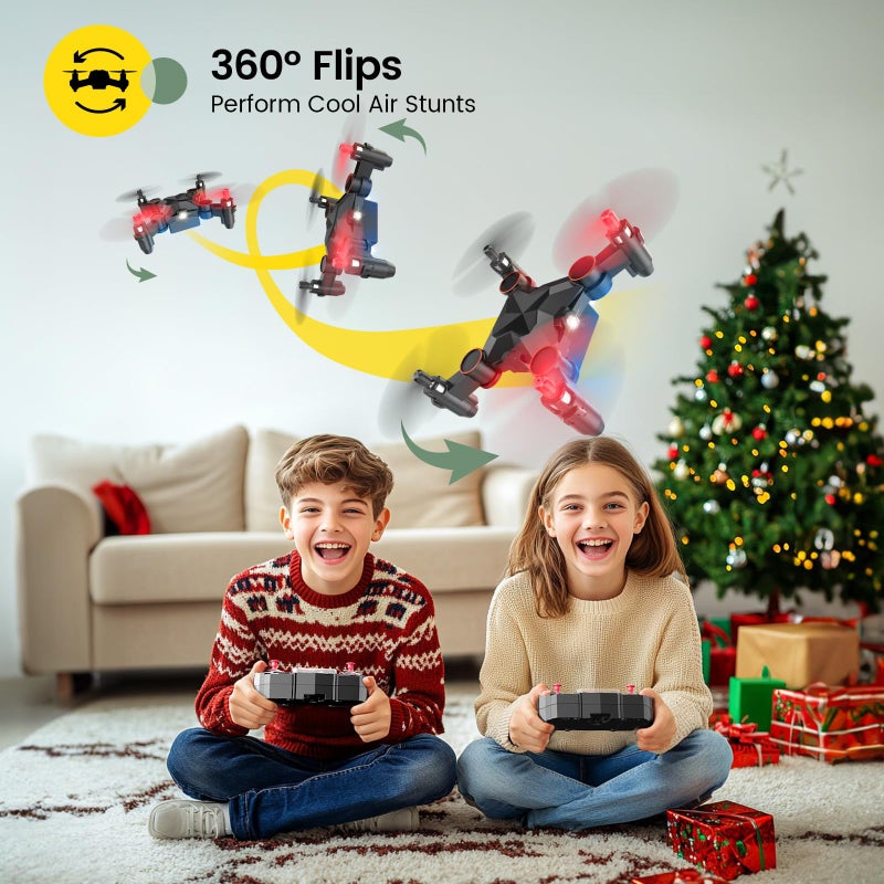 Holy Stone HS190 Foldable Mini Nano RC Drone for Kids Gift Portable Pocket Quadcopter with Altitude Hold 3D Flips and Headless Mode Easy to Fly for Beginners - Image 2