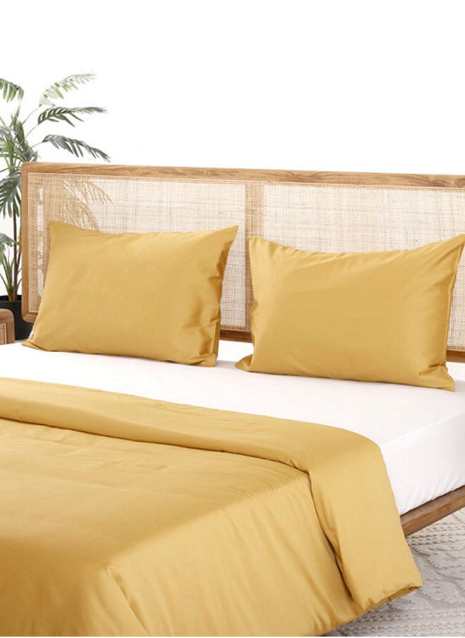 Breathable 3-Piece Duvet Cover Set, Mustard - 300TC, 230x220 cm - pzsku/Z88D602C79204E568A49CZ/45/_/1683098722/ac2a939e-a266-4622-8d4e-57a31e16830a