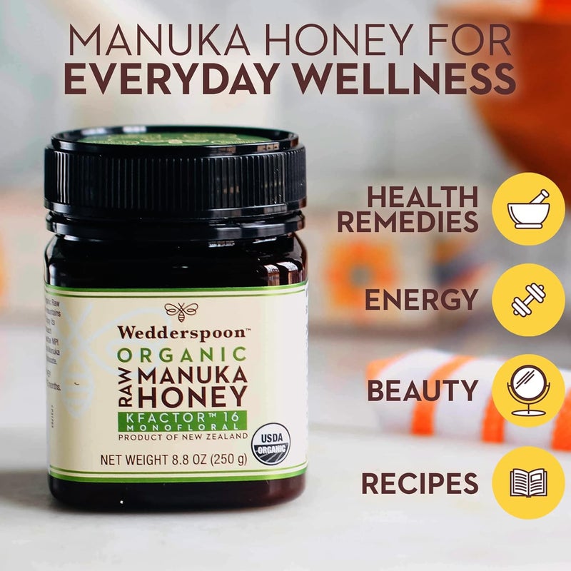 Wedderspoon Organic Raw Manuka Honey KFactor 16+ - Image 5