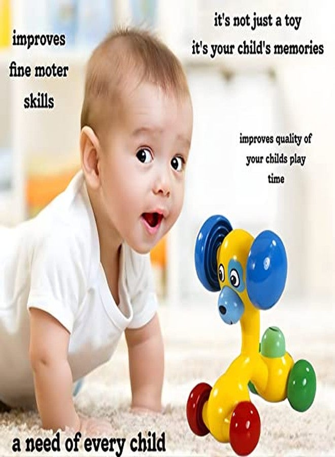 COSMOBABY لعبة كلب احتكاكية من كوزموبابي، جرو لطيف بثلاثة وجوه، لعبة تمثيل الأدوار | أصفر - Image 4