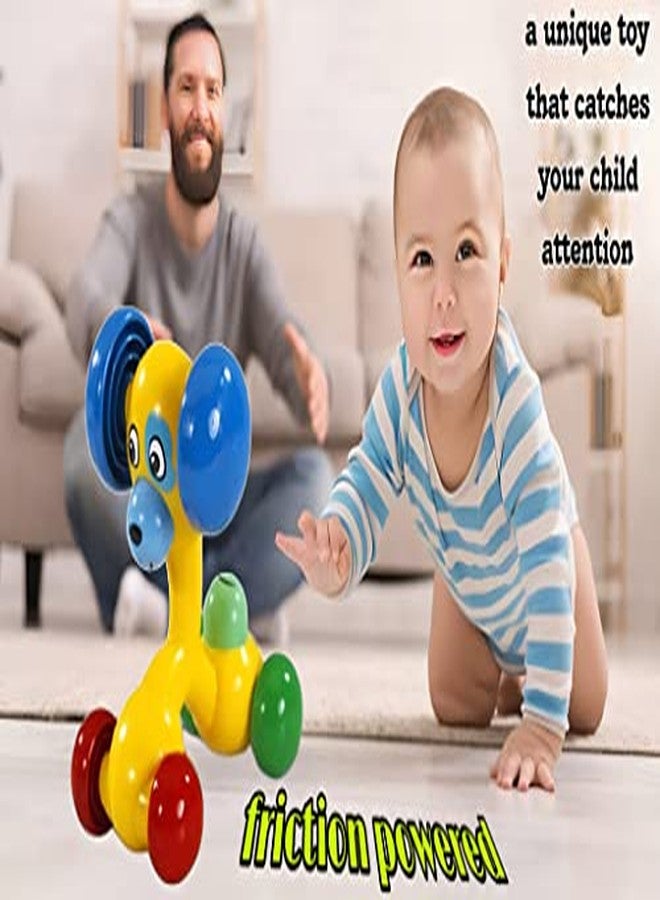 COSMOBABY لعبة كلب احتكاكية من كوزموبابي، جرو لطيف بثلاثة وجوه، لعبة تمثيل الأدوار | أصفر - Image 3
