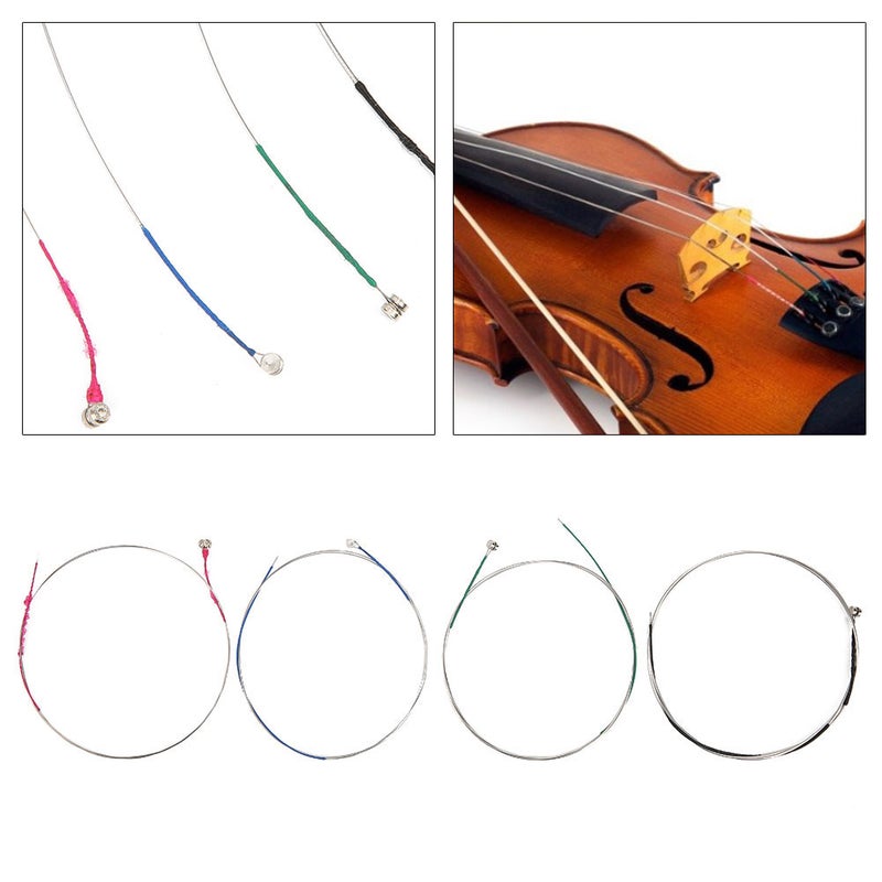 4Pcs Violin Strings Set Silver Stainless Steel Musical Instrument Accessories for 4/4 - Image 3