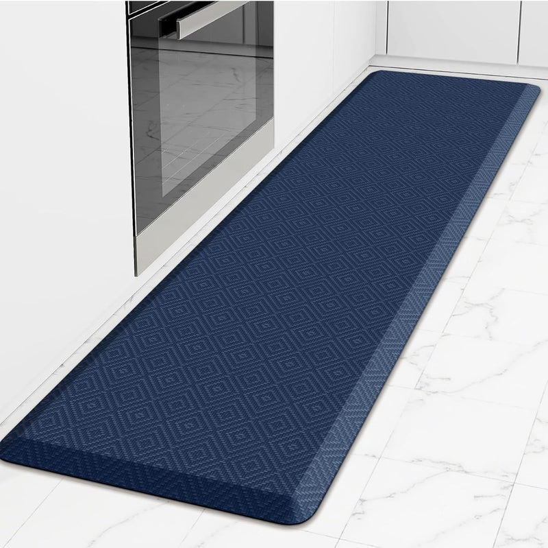 Mattitude Kitchen Mat Cushioned Anti-Fatigue Floor Mat Water Resistant Non-Slip Mats and Rugs Standing and Comfort Desk Mats for House Sink Office Laundry (Blue, 17.3"x60") - Image 1