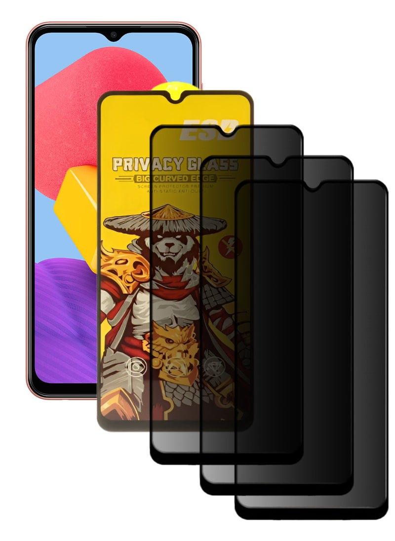 ESD 3 Pieces Tempered Dustproof Privacy Glass Screen Protector Compatible For Samsung Galaxy M13 - Image 1