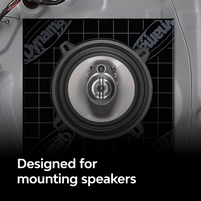 Dynamat Xtreme Sound Deadening Car Insulation Speaker Pack 10415 – Pre Cut Noise Dampening Kit for Audio Speakers – Easy Self Adhesive Install – Made in USA – 2 Sheets 10”x10” Each, 1.4 sq ft total - Image 5