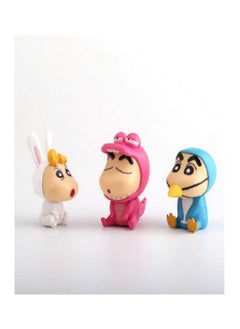 Geekmonkey Geekmonkey Cute Shini chaa Set of 6 Pcs, Miniatures Cake topper(Shin Toy (Set of 6))  - Image 2