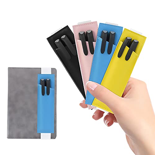 DIYOMR Elastic Rubber Band Leather Pen Sleeve Pouch Pen Case Holder Pens Pocket,Can Hold 1-3 Pens,High Elasticity to Match Different Sizes of Journals,Notebooks,Planners,Books (Black) - Image 3