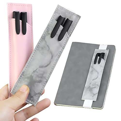 DIYOMR Elastic Rubber Band Leather Pen Sleeve Pouch Pen Case Holder Pens Pocket,Can Hold 1-3 Pens,High Elasticity to Match Different Sizes of Journals,Notebooks,Planners,Books (Black) - Image 5