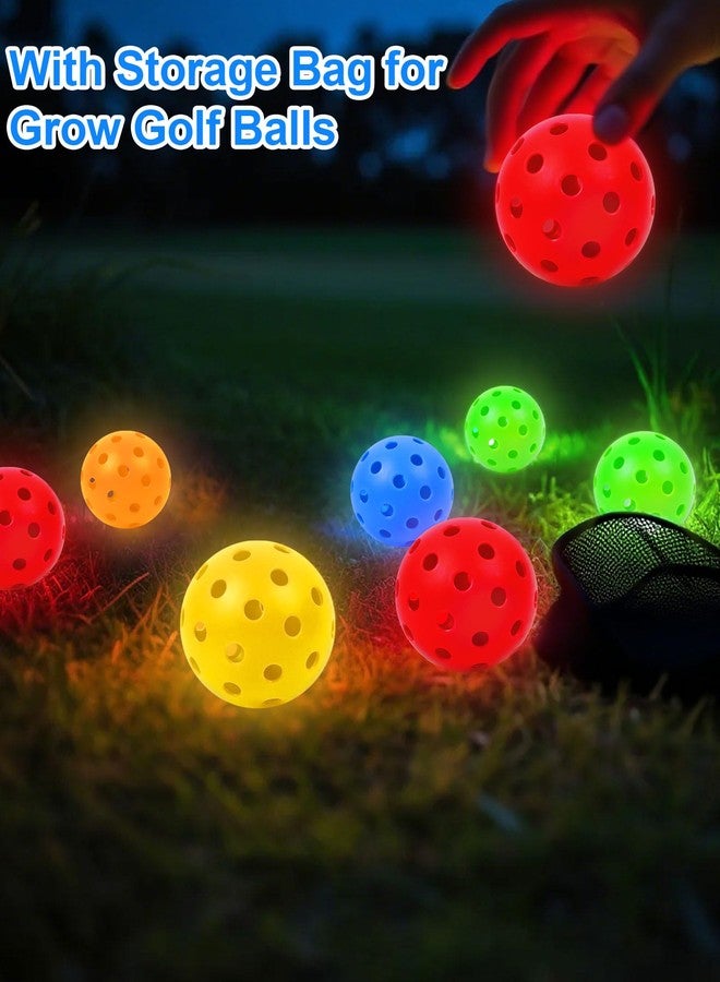 HOTWIND 6 Pack Glow in The Dark Backyard Golf Balls 3" Replacement Practice Balls with Storage Bag Fun Night Golfing Gift for Men Women Family Outdoor Party Play - Image 4