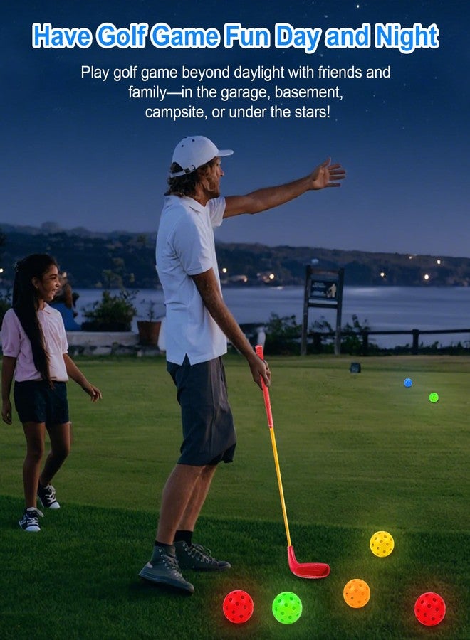 HOTWIND 6 Pack Glow in The Dark Backyard Golf Balls 3" Replacement Practice Balls with Storage Bag Fun Night Golfing Gift for Men Women Family Outdoor Party Play - Image 5