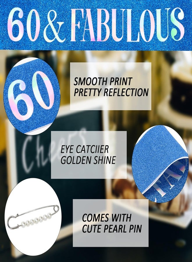 هابدو زينة عيد ميلاد هابدو الملكي الأزرق للسيدات بمناسبة عيد ميلادهن الستين، وشاح وتاج عيد الميلاد الستين، وزينة حفلات رائعة مع تاج ووشاح - Image 4