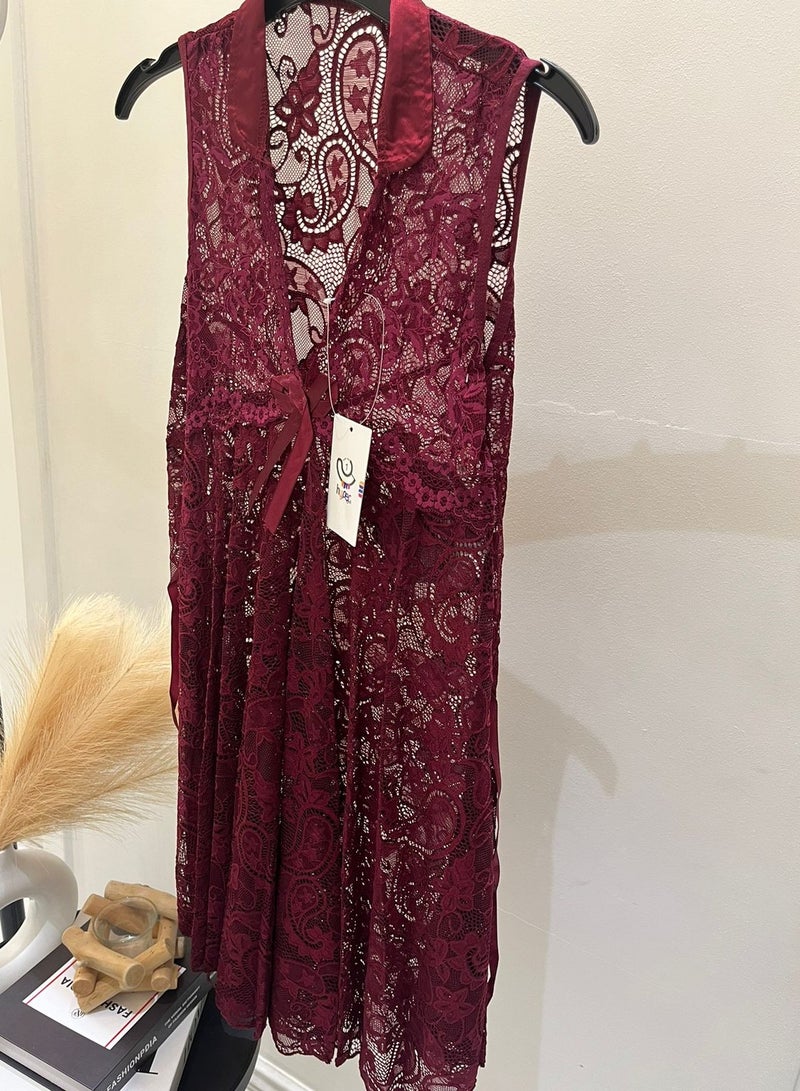 Hyper One French Design Women's Nightgown  Maroon - Image 1