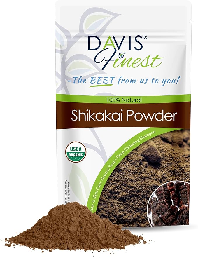 Davis Finest Davis Finest Organic Shikakai Powder 100g Ayurvedic Pure Natural Shikakai Shampoo SLSFree Body Wash Itchy Scalp Damaged Thinning Hair Promotes Hair Growth Vegan  - Image 1