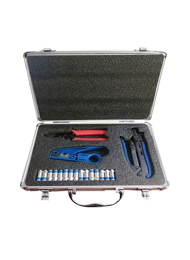 A kit consisting of 33 integrated pieces for easy connection of networks, internet cables and telephones / STX800  - Image 1
