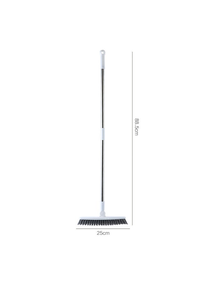 HOMESTAR Long Handle Multi-Functional Floor Brush - Stainless Steel V-Shaped Brush Head With 180° Rotation Detachable Brush Head, Tub And Tile Brush For Cleaning Bathroom,Patio,Kitchen,Wall And Deck With Hang Hole, White, 25*88.5 cm - Image 4