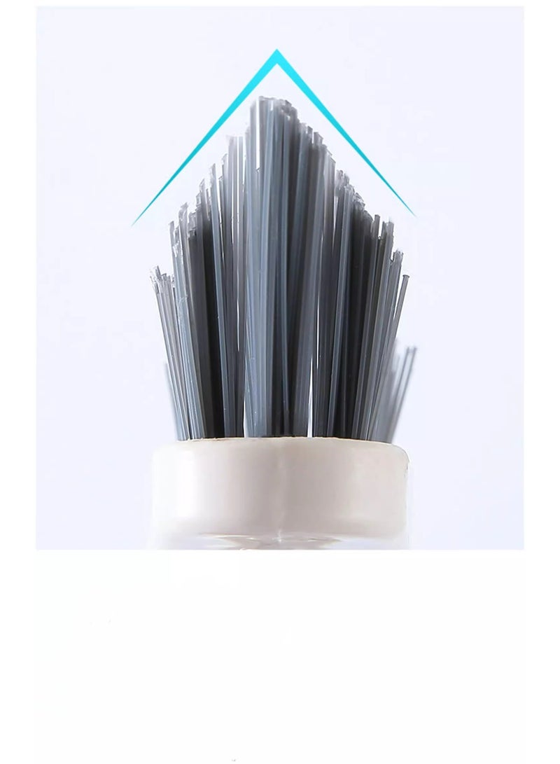 HOMESTAR Long Handle Multi-Functional Floor Brush - Stainless Steel V-Shaped Brush Head With 180° Rotation Detachable Brush Head, Tub And Tile Brush For Cleaning Bathroom,Patio,Kitchen,Wall And Deck With Hang Hole, White, 25*88.5 cm - Image 2