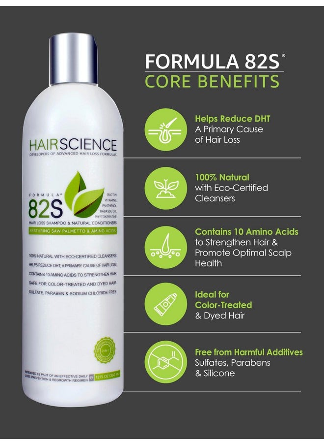 82S Hair Science Formula 82S | Hair Restoration Shampoo | Featuring DHT-Blocking Saw Palmetto | Formulated for Thinning Hair | For Men & Women  - Image 5