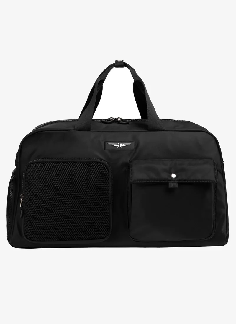 بوليس Police Men's Lewis Duffle Bag with Spacious Travel Design, 100% Polyester Construction & Rugged Polished Finish – Black