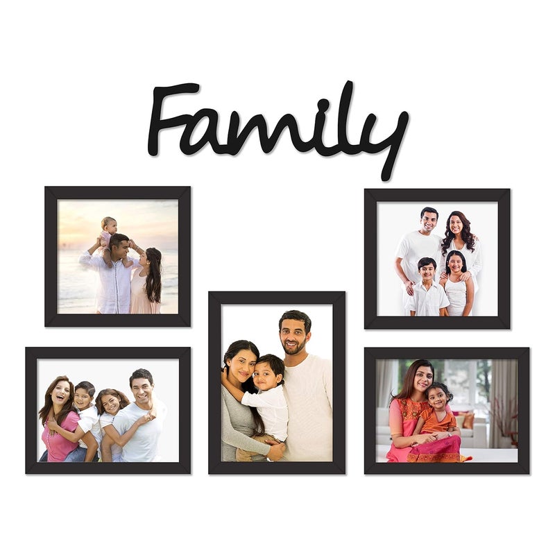 PAPER PLANE DESIGN Family Love Memories Home Photo Frame Collage Set For Home Decor (FAMILY) - Image 1
