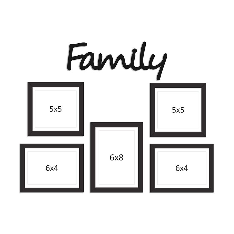 PAPER PLANE DESIGN Family Love Memories Home Photo Frame Collage Set For Home Decor (FAMILY) - Image 2