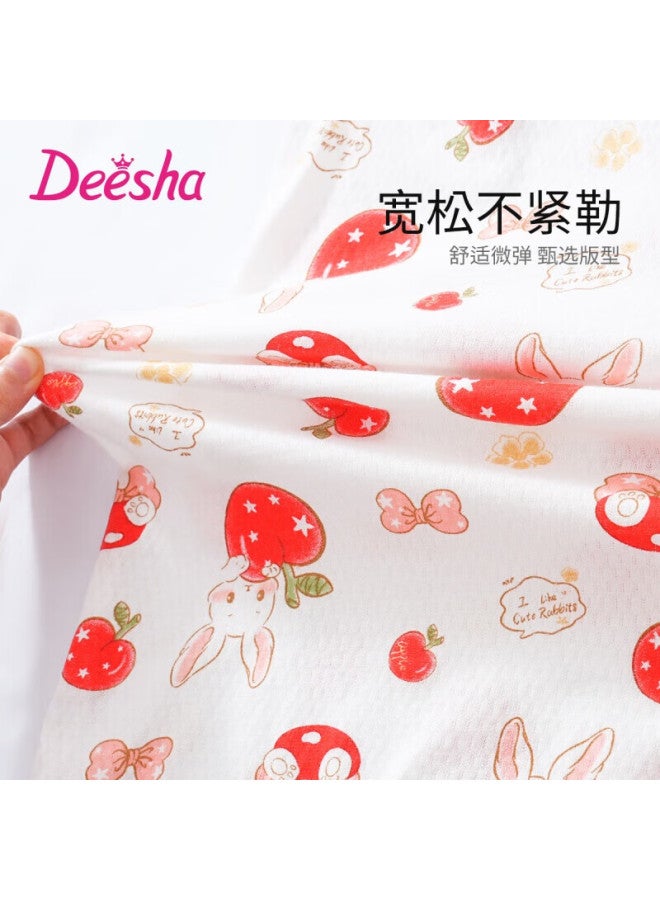 Deesha 100% Cotton Children's Nightgown Girls' Nightdress Summer Thin Strap Vest Home Wear Air Conditioning Clothing