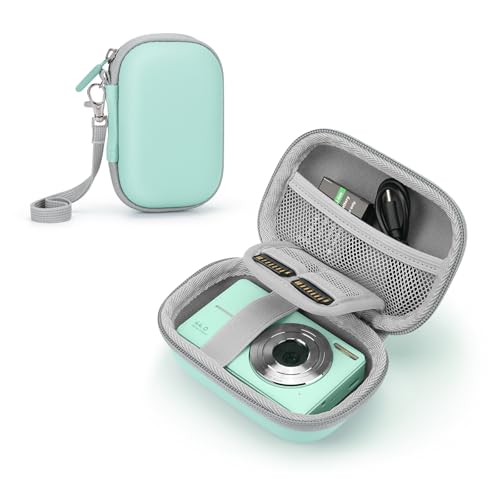 SQERO Camera Case for Digital Camera CAMKORY DC403 FHD 1080P/ KODAK PIXPRO FZ55/ FZ45/ STUOGYUM DC402-AF, Travel Carry Case Bag (Green) - Image 1