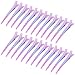 Bantoye 24 Packs Duck Bill Clips Bantoye 335 Inches Rustproof Metal Alligator Curl Clips with Holes for Hair Styling Hair Coloring Gradient Pink - Image 2