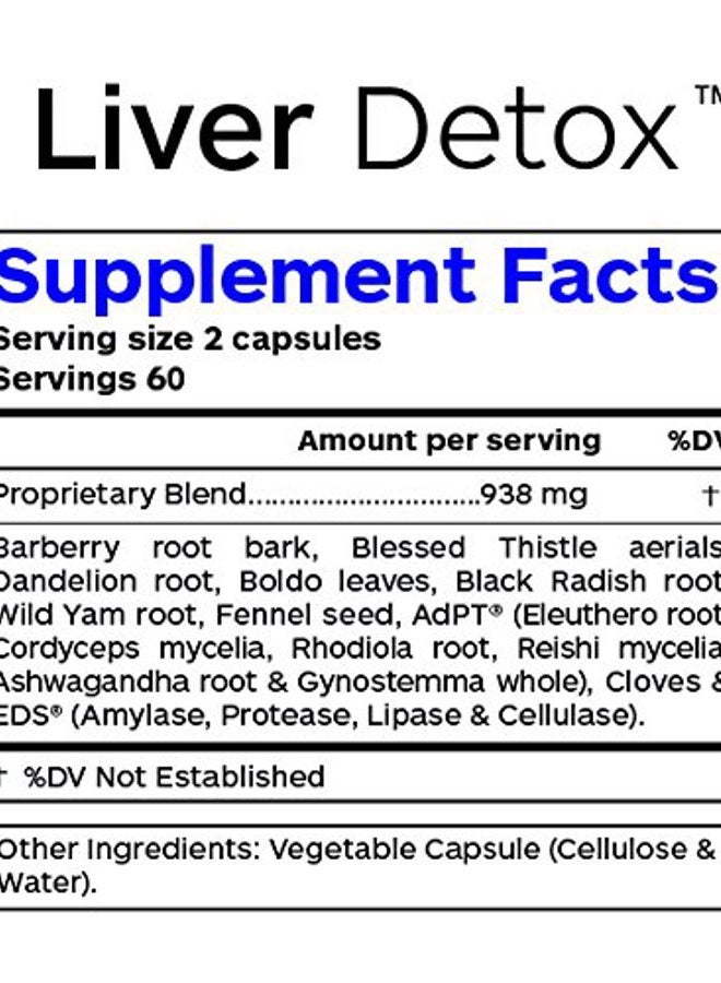 Professional Botanicals مكمل تنظيف الكبد وإزالة السموم، مكمل دعم الكبد العشبي مع مستخلص بذور الشوك الحليب، سيليمارين 80%، شوك مبارك عضوي، جذر الهندباء - 60 كبسولة نباتية - Image 2