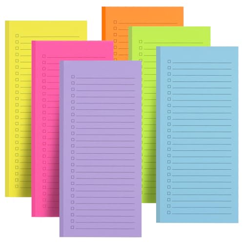 FLIPPED 6 Pack Magnetic Notepads, Notepads Grocery List Magnet Pad for Fridge,Full Magnet Back Design Notepad for Grocery Lists, Shopping Lists, to-Do Lists(240 Sheets) - Image 1