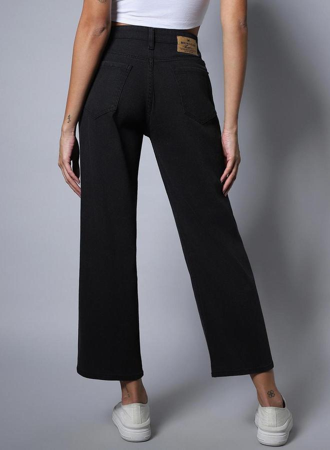 هاي ستار جينز نسائي بقصة داد فيت بتغسيل باهت ثقيل - Image 5