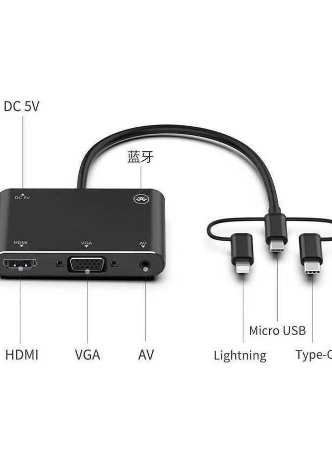 Generic ADAPTER 5in1 To HDTV/VGA/AV ADAPTER Mobile HD Screen Player Support Audio S and Android system  - Image 4