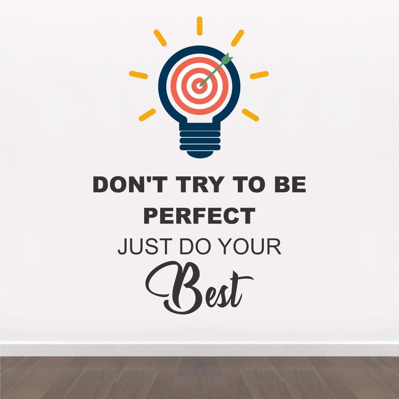 StickMe StickMe 'Just Do Your Best - Team Work - Office - Corporate - Business - Inspirational - Motivational - Quotes - Wall Sticker' -SM837 (Multi Colour, Vinyl - 75cm X 65 cm)  - Image 2
