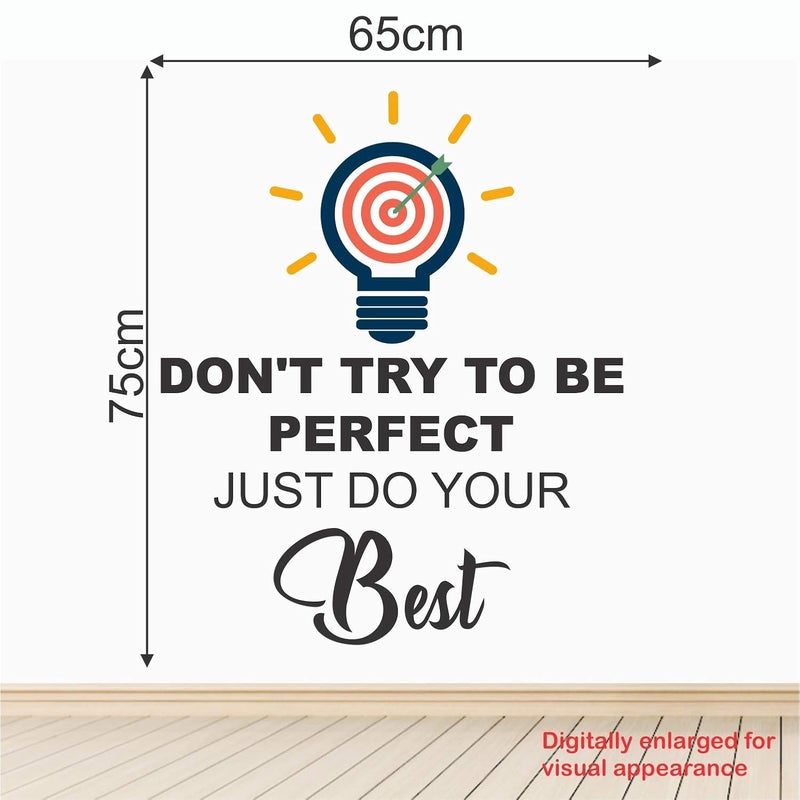 StickMe StickMe 'Just Do Your Best - Team Work - Office - Corporate - Business - Inspirational - Motivational - Quotes - Wall Sticker' -SM837 (Multi Colour, Vinyl - 75cm X 65 cm)  - Image 3