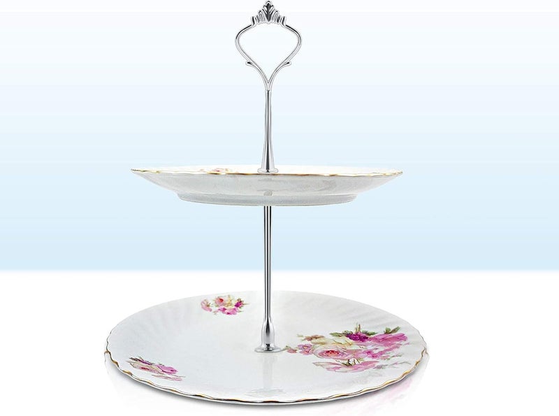 Moocci 3 Tier Cake Stand Hardware Tiered Tray Hardware, 6 Sets Cake Stand Fittings Hardware for Cake Stand Mold, Decoration Accessories for Christmas Dinner Party Wedding Family Banquet (Silver Crown) - Image 4