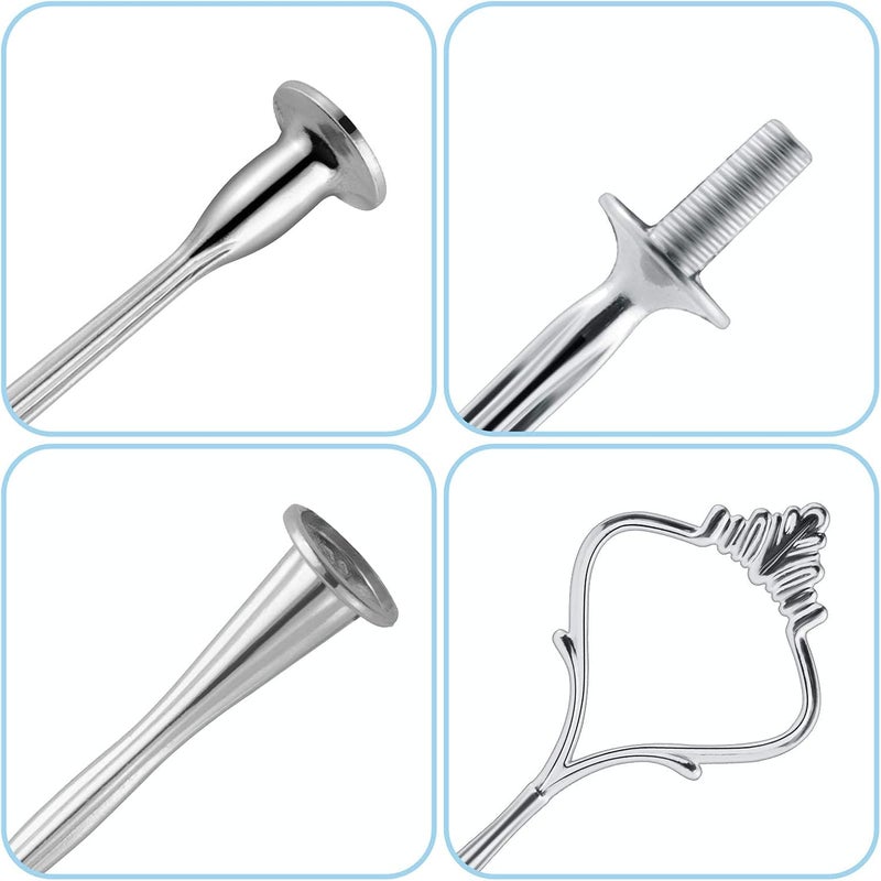 Moocci 3 Tier Cake Stand Hardware Tiered Tray Hardware, 6 Sets Cake Stand Fittings Hardware for Cake Stand Mold, Decoration Accessories for Christmas Dinner Party Wedding Family Banquet (Silver Crown) - Image 3