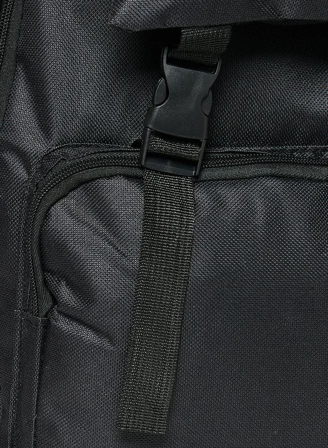 ستايلي Buckle Detail Solid Backpack