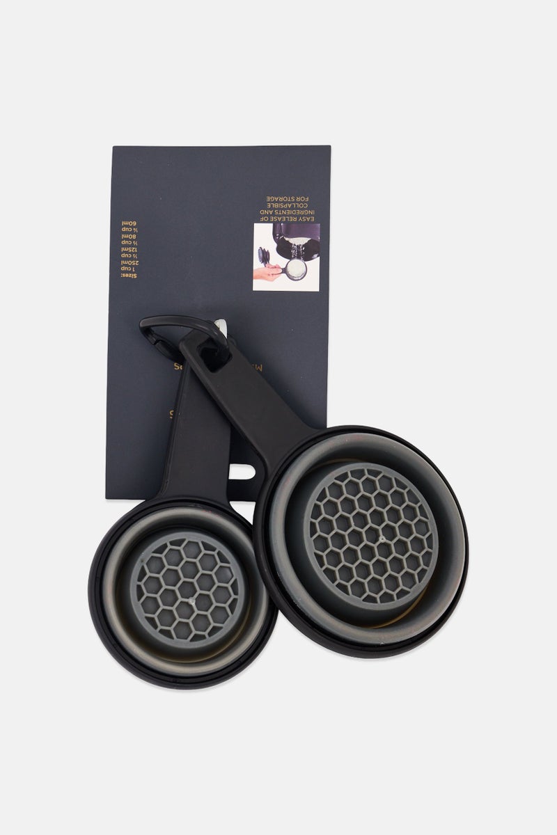 MASTERCLASS Smartspace 4 Pcs Collapsible Baking Measure Cups, Grey - Image 1