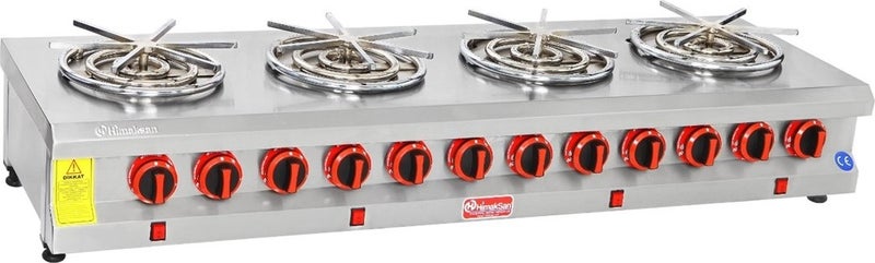 Himaksan Industrial Natural Gas 4 Burner Motorized Kunefe Oven Machine 